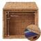 Casafield Rolling Filing Cabinet - Water Hyacinth File Organizer with Lid and Locking Wheels, Home Office Storage for Hanging Folders